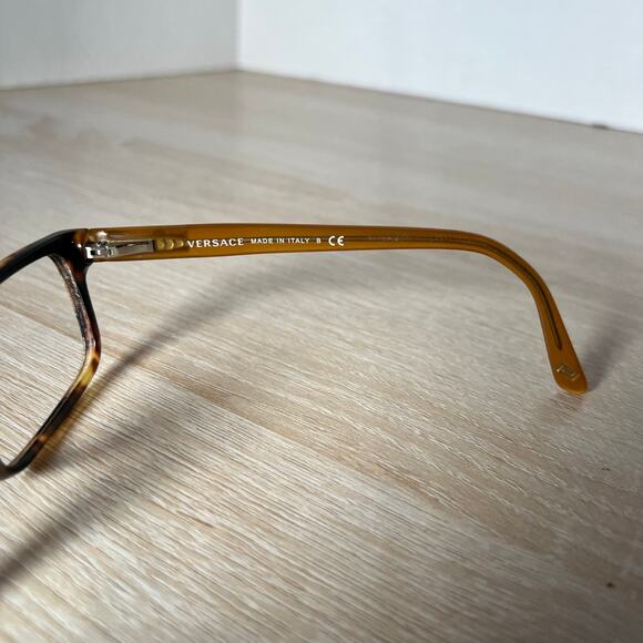 Versace Mod.3154 954 Eyeglasses Amber Tortoise Frames 54-17-140 Italy - Picture 6 of 8